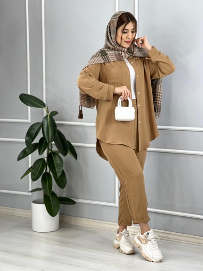 ست مانتو و شلوار ابروبادی  لانکوم کد volga2045