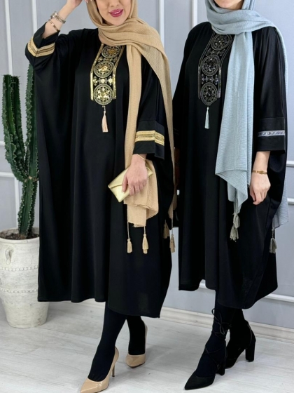 مانتو پیراهنی خرجکار خلیج کد volga3481
