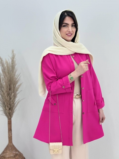 مانتو یقه ایستاده ماه رویه کد4408