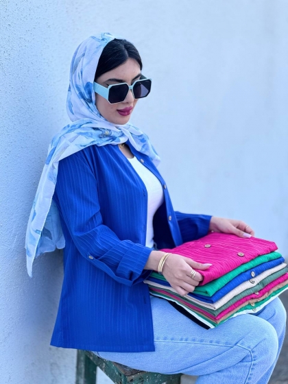 شومیز یقه گرد سراب کدvolga3833