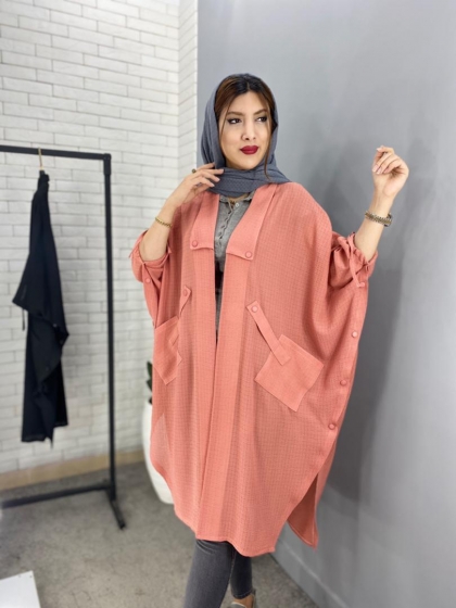 مانتو پانچ بغل دکمه کد 263