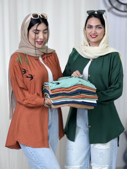شومیز گلدوزی پرستو کدvolga4017
