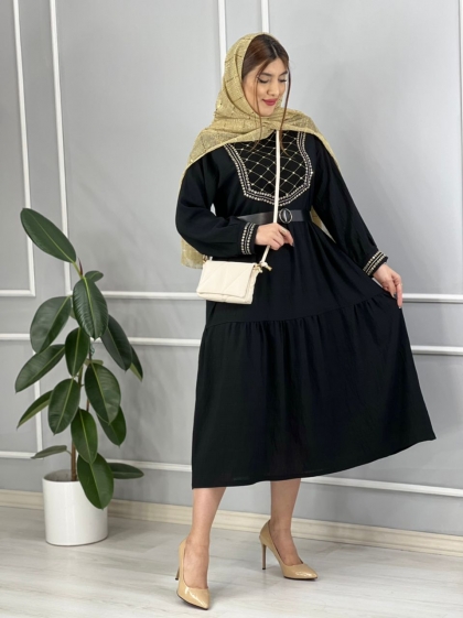 پیراهن خرجکار پولکی نانسی کد volga1498
