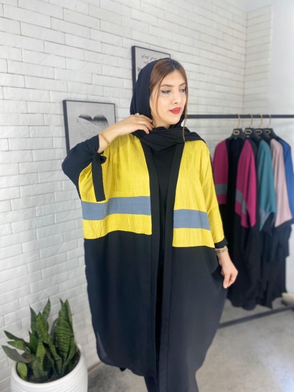مانتو عبایی کرپ حریر کد 211