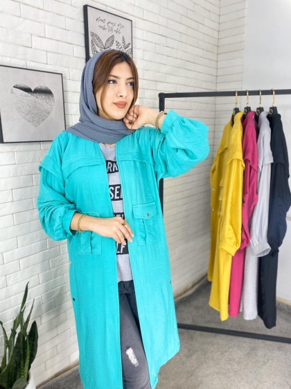 مانتو بغل دکمه لاویدا کد 209