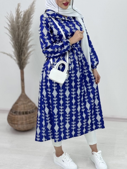 پیراهن کمردار شیبا کد4241