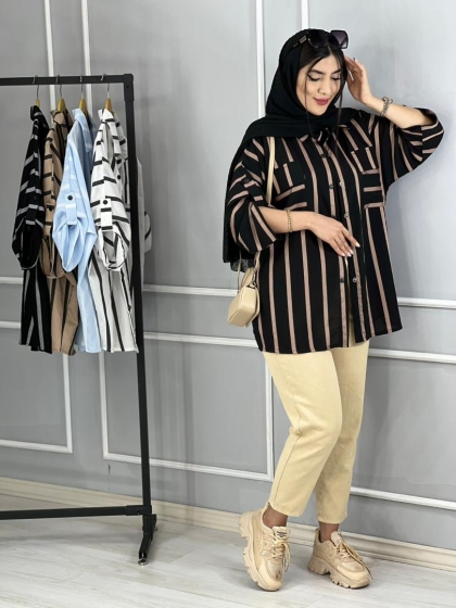 شومیزی راه راه هانا کد volga2338