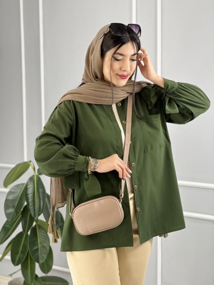 شومیز جلو دکمه آلیس کد volga2323