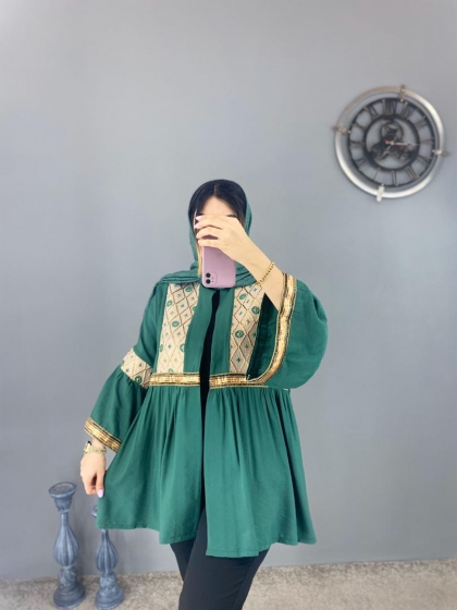 مانتو سنتی استین کلوش کد volga1064