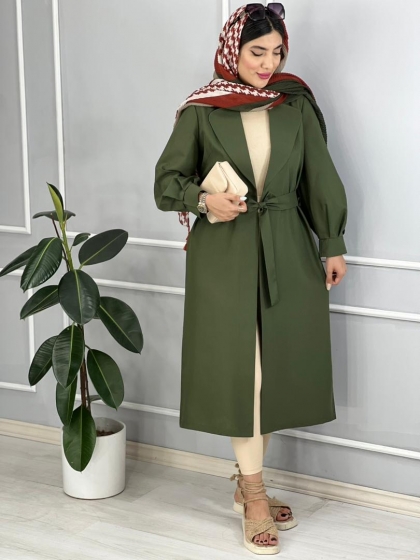 استین پفی کمردار بلند کد volga2667