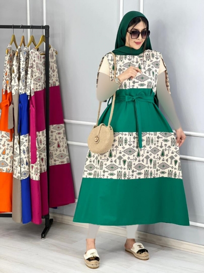 پیراهن مزونی  سنتی ترک جواهر کد volga2354