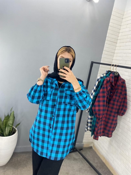 مانتو چهارخونه کد 300