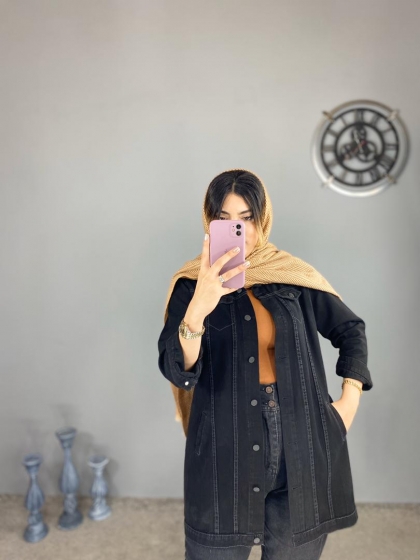 کت جین مشکی کد 869