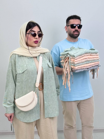شومیز دوجیب هلین کد4459