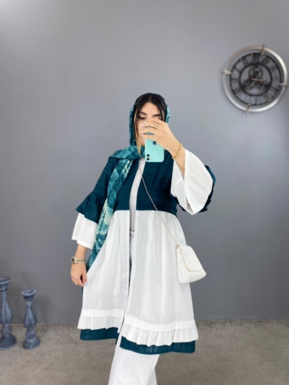 مانتو عروسکی چیندار هانا کد volga1268