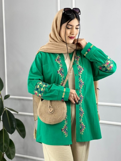 شومیز دو جیب دلربا کد volga2224