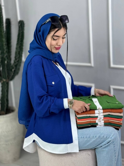 شومیز ترکیبی افشان کدvolga3885