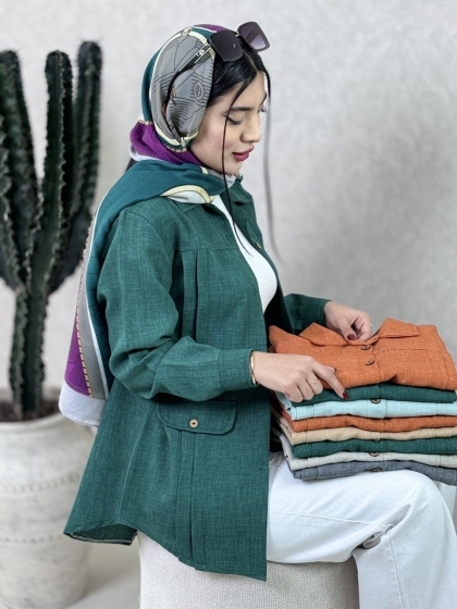 شومیز جلو پیله سهیلا کدvolga4020