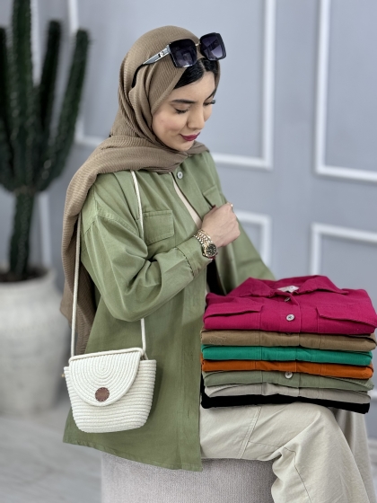 شومیز کتان سلدا کد volga3269