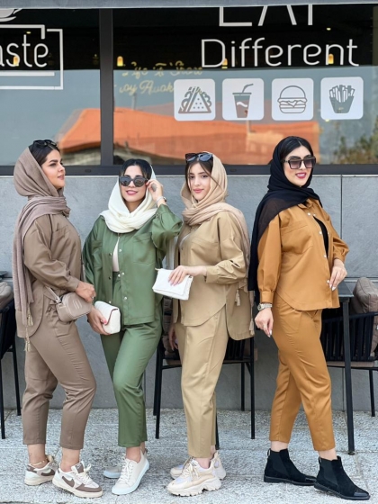 ست مانتو وشلوار چکامه کد volga2675