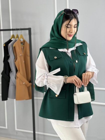 دو تیکه کمردار برسین کد volga2356