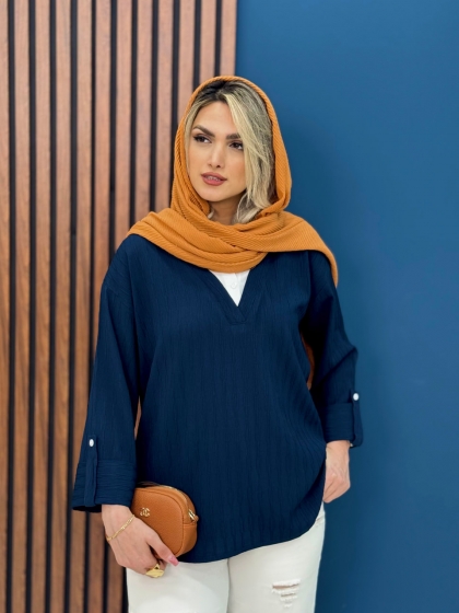 جلو بسته یقه سفید ثریا کد5715