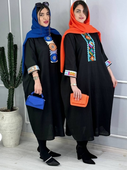 پیراهن گلدوزی گلخی کدvolga3869