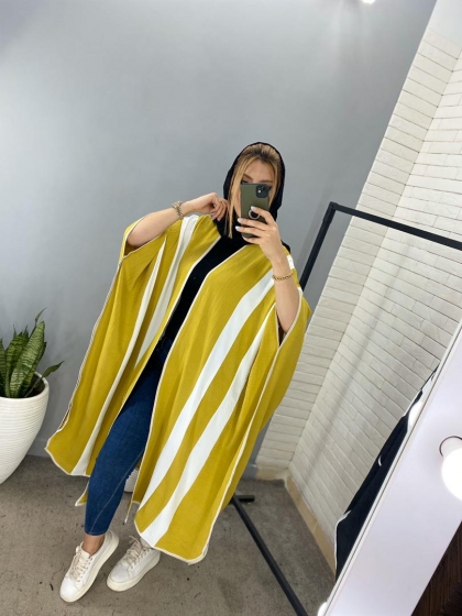 مانتو عبایی راه راه کد 227