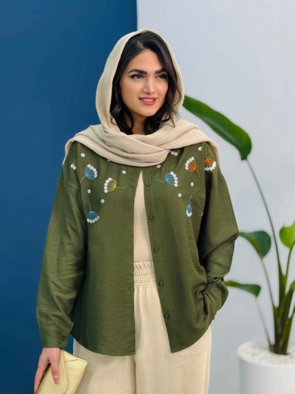 شومیز گلدوزی شاپرک کد5648