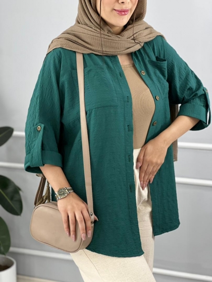 شومیز استین دکمه بتیسا کد volga2625
