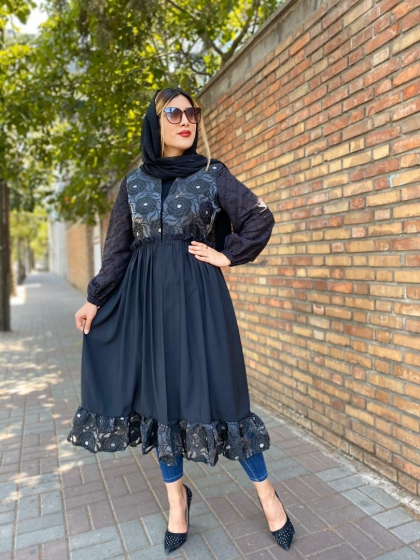 مانتو مزونی خرجکار یاخما کد 499