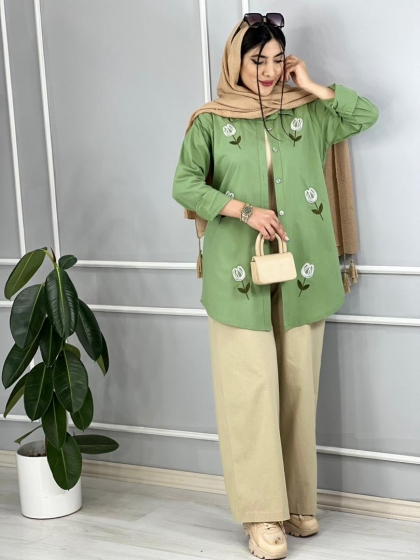 شومیز گلدوزی مجلل کد volga2324