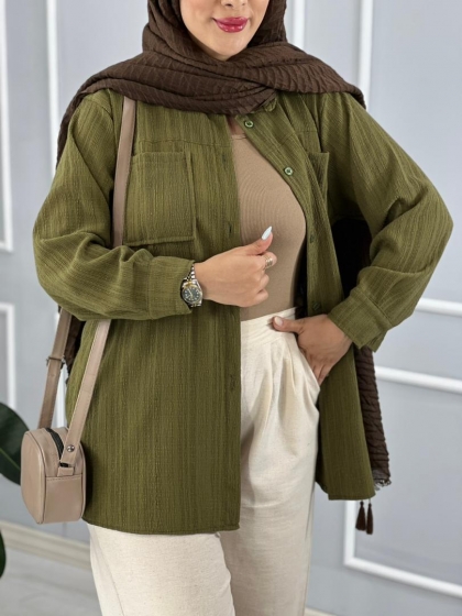 شومیز دوجیب نلیسا volga2643