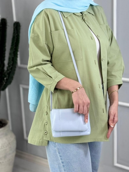 شومیز بغل دکمه میکاسا کد volga3634