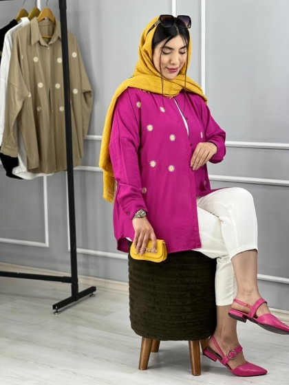 شومیز گلدوزی لارا کد volga2473