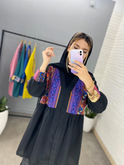 مانتو حریر سنتی کد 473