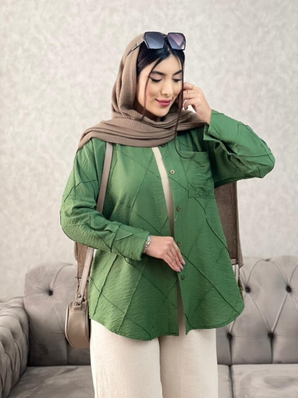 شومیز لوزی دوزی آماس کد volga2509