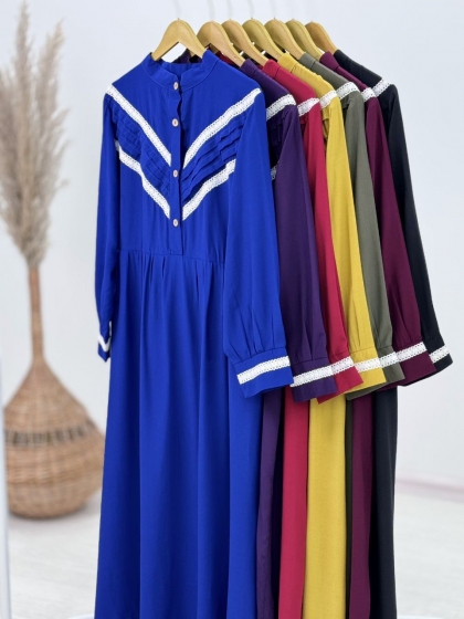 پیراهن کمردار رافعه کد4295